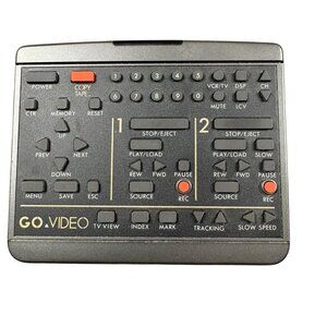 Go-Video Dual Deck VCR Editing Remote Control Tested Works Copy Tape OEM
